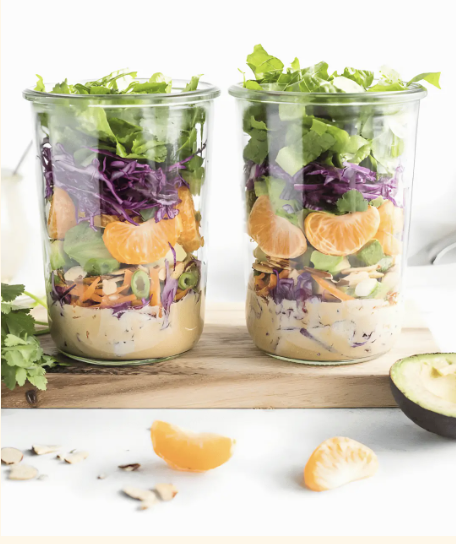 Salada refrescante com molho cítrico